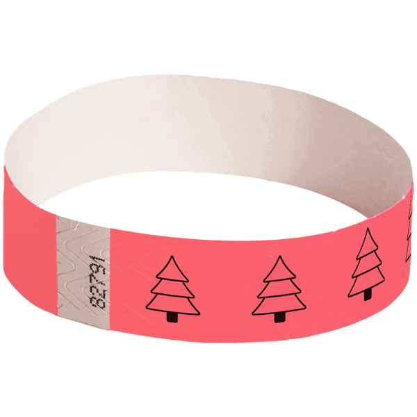 Event Wristbands Tyvek Stock - Holiday 3/4" Tyvek Wristbands Pre-Printed Holiday/Christmas Bands