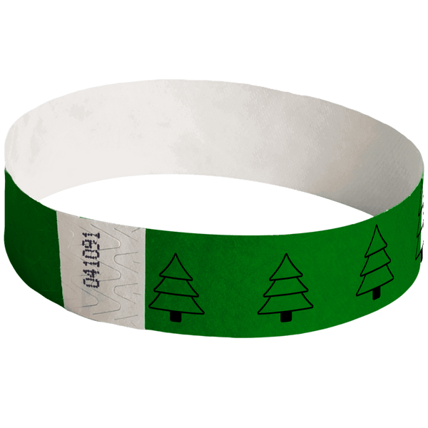 Event Wristbands Tyvek Stock - Holiday 3/4" Tyvek Wristbands Pre-Printed Holiday/Christmas Bands