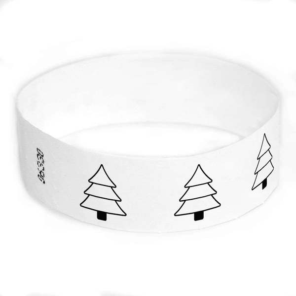Event Wristbands Tyvek Stock - Holiday 3/4" Tyvek Wristbands Pre-Printed Holiday/Christmas Bands