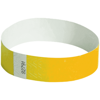 Event Wristbands Tyvek Stock - Solid 100 / Goldenrod Colored Wristbands<br><p style="font-weight: 100;">Tyvek</p>