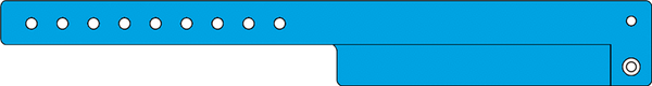Event Wristbands Custom Vinyl Tear-Off Tab 1 Tab / Neon Blue / 500 500 Count Custom Tear-Off Tab Plastic Event Wristbands - 1 Tab
