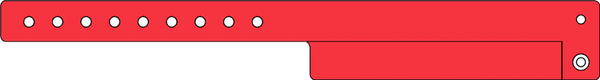 Event Wristbands Custom Vinyl Tear-Off Tab 1 Tab / Neon Red / 500 500 Count Custom Tear-Off Tab Plastic Event Wristbands - 1 Tab