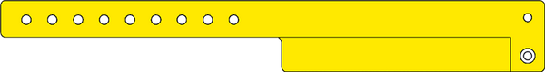 Event Wristbands Custom Vinyl Tear-Off Tab 1 Tab / Neon Yellow / 500 500 Count Custom Tear-Off Tab Plastic Event Wristbands - 1 Tab