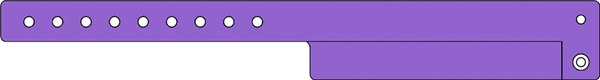 Event Wristbands Custom Vinyl Tear-Off Tab 1 Tab / Purple / 500 500 Count Custom Tear-Off Tab Plastic Event Wristbands - 1 Tab