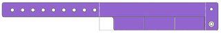 Event Wristbands Custom Vinyl Tear-Off Tab 3 Tab / Purple / 500 500 Count Custom Tear-Off Tab Plastic Event Wristbands - 3 Tab