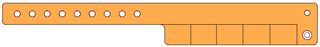 Event Wristbands Custom Vinyl Tear-Off Tab 5 Tab / Neon Orange / 500 500 Count Custom Tear-Off Tab Plastic Event Wristbands - 5 Tab