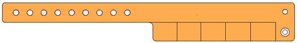 Event Wristbands Custom Vinyl Tear-Off Tab 5 Tab / Neon Orange / 500 500 Count Custom Tear-Off Tab Plastic Event Wristbands - 5 Tab