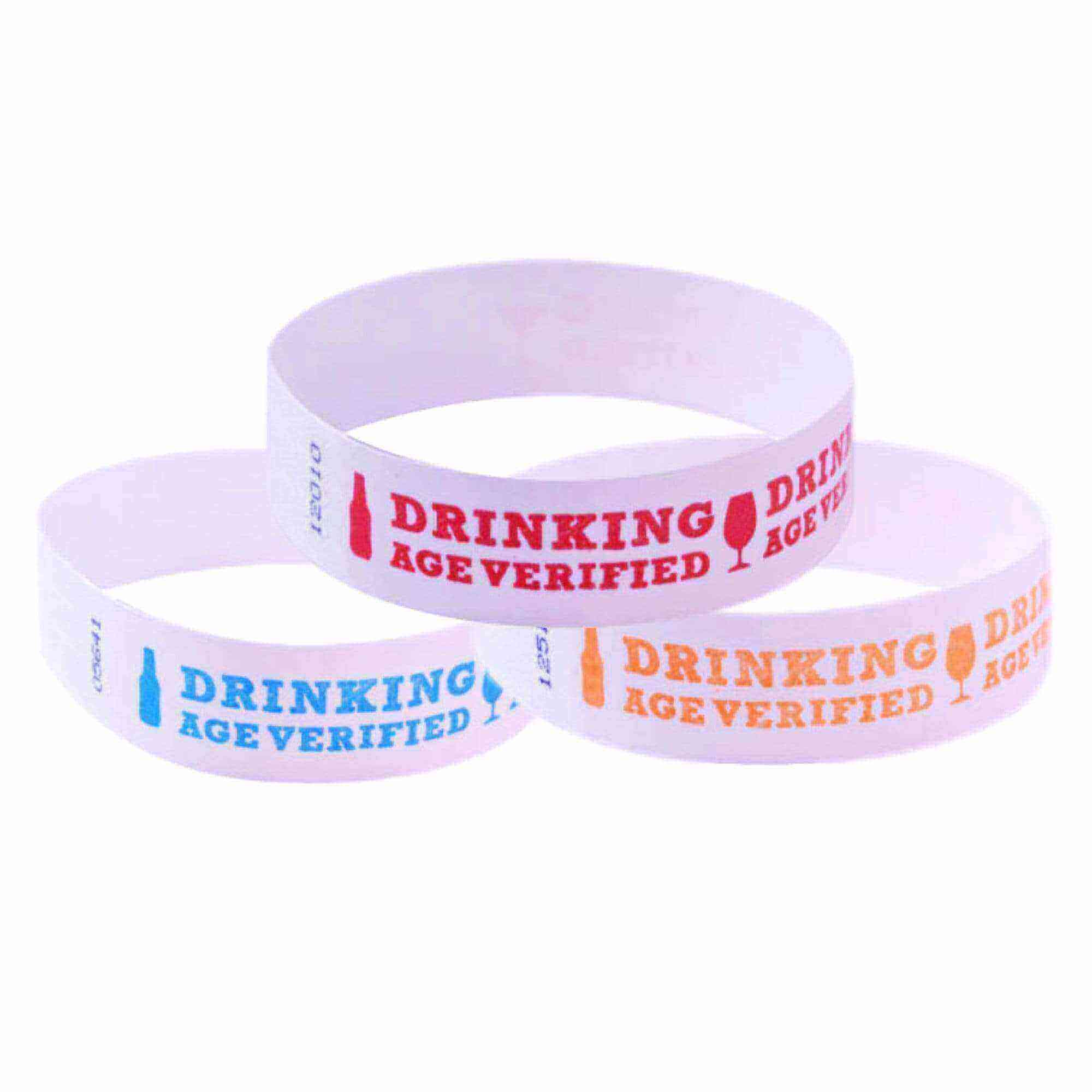 Over 21 Wristbands Drinking Wristbands Event Wristbands