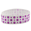 Event Wristbands Tyvek Stock - Pre-Printed Dots / Purple / 100 3/4