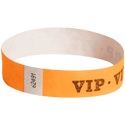Event Wristbands Tyvek Stock - Pre-Printed VIP / Neon Orange / 100 VIP Access Wristbands