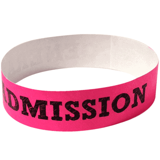 Event Wristbands Tyvek Stock - PrePrinted General Admission / Pink / 100 Security Access Wristbands