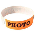 Event Wristbands Tyvek Stock - PrePrinted Photo / Neon Orange / 100 Security Access Wristbands