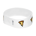 Event Wristbands Tyvek Stock - PrePrinted Pizza / White / 100 Pre-Printed Food Wristbands