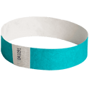 Event Wristbands Tyvek Stock - Solid 100 / Aqua Color Paper Event Wristbands