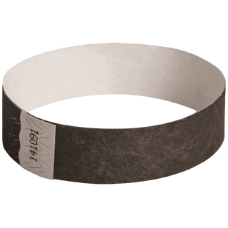 Event Wristbands Tyvek Stock - Solid 100 / Black Color Paper Event Wristbands
