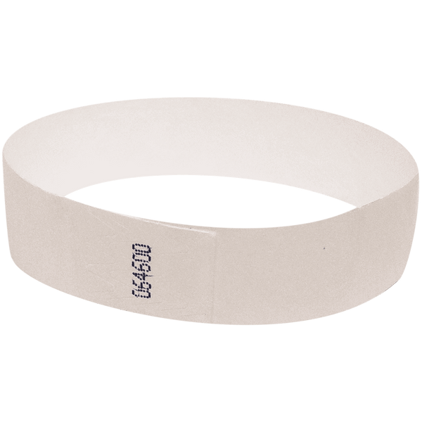 Event Wristbands Tyvek Stock - Solid 100 / White Color Paper Event Wristbands