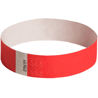 Event Wristbands Tyvek Stock - Solid Bright Red / 100 1