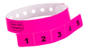 Event Wristbands Vinyl Tear-Off Tab 5 Tab / Neon Pink / 500 Tear-Off Tab Wristbands