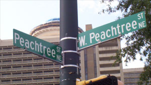 intersection of peachtree st ne and west peachtree street