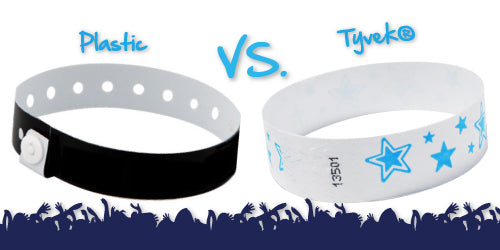 plastic vs tyvek wristbands