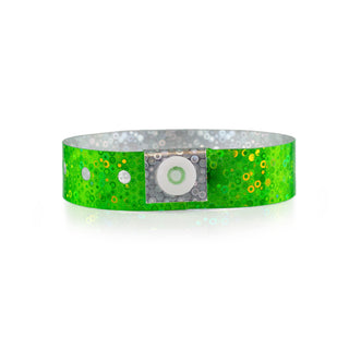 Buy green Bulk Custom Holographic Wristbands