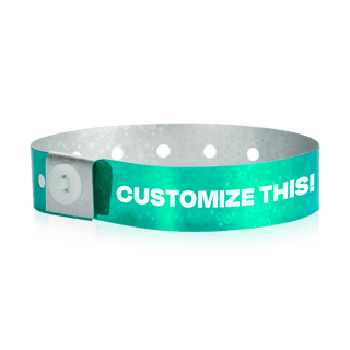 Event Wristbands Custom Plastic Wristbands Aqua Bulk Custom Holographic Wristbands