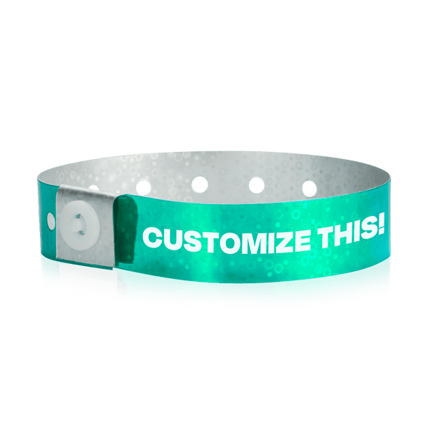Event Wristbands Custom Plastic Wristbands Aqua Bulk Custom Holographic Wristbands
