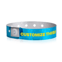 Event Wristbands Custom Plastic Wristbands Blue Bulk Custom Holographic Wristbands
