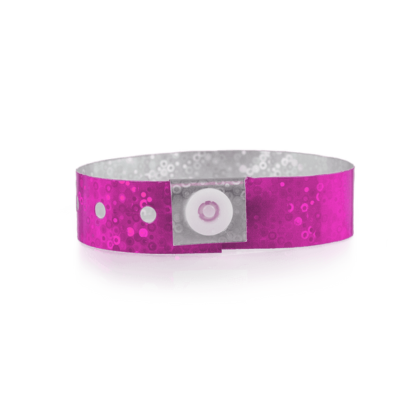 Event Wristbands Custom Plastic Wristbands Pink Bulk Custom Holographic Wristbands