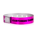 Event Wristbands Custom Plastic Wristbands Pink Bulk Custom Holographic Wristbands