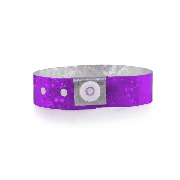 Event Wristbands Custom Plastic Wristbands Purple Bulk Custom Holographic Wristbands