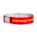 Event Wristbands Custom Plastic Wristbands Red Bulk Custom Holographic Wristbands