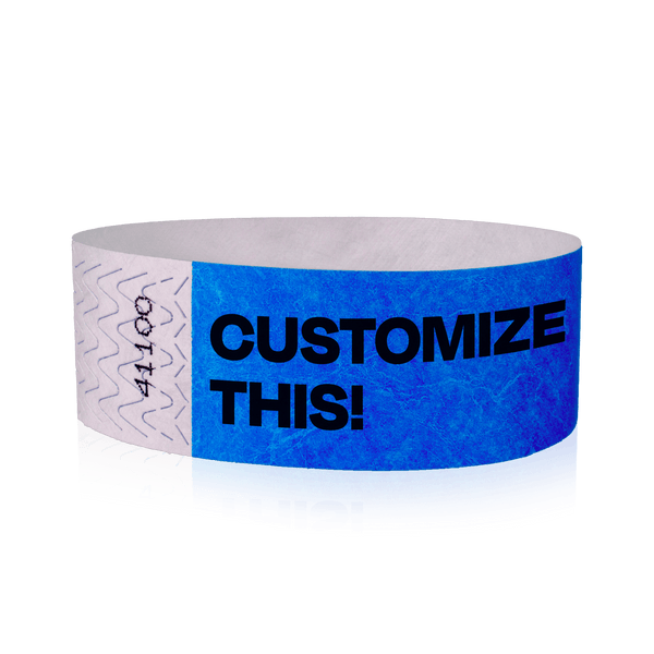 Event Wristbands Custom Tyvek Wristbands 1" Tyvek Custom Wristbands - Customizable - No Imprint Fee - Black Imprint Only