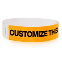 Event Wristbands Custom Tyvek Wristbands 3/4" Tyvek Custom Wristbands - Customizable - No Imprint Fee - Black Imprint Only