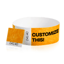 Event Wristbands Custom Tyvek Wristbands 500 / Neon Orange Custom 1" Tyvek Event Wristbands With Detachable Stub - Black Imprint Only