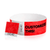 Event Wristbands Custom Tyvek Wristbands 500 / Neon Red Custom 1" Tyvek Event Wristbands With Detachable Stub - Black Imprint Only