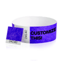 Event Wristbands Custom Tyvek Wristbands 500 / Purple Custom 1" Tyvek Event Wristbands With Detachable Stub - Black Imprint Only
