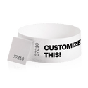 Event Wristbands Custom Tyvek Wristbands 500 / White Custom 1" Tyvek Event Wristbands With Detachable Stub - Black Imprint Only