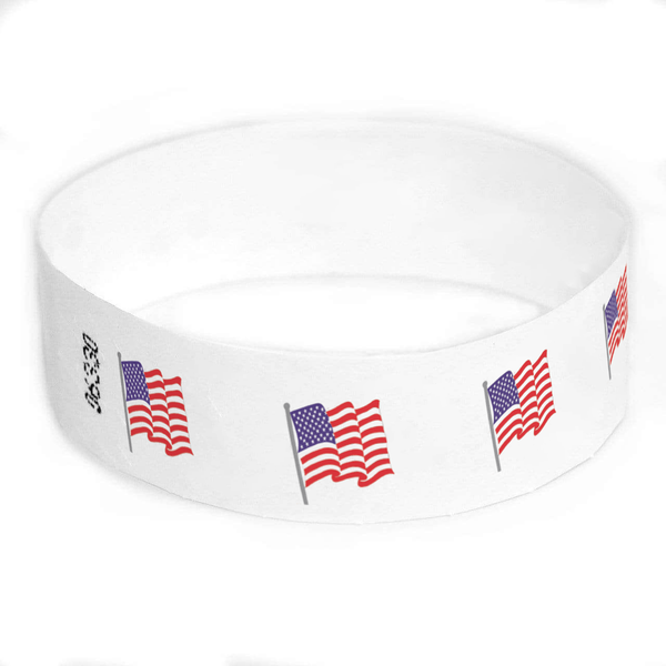 Event Wristbands Holiday Colors Stars & Stripes Wristbands