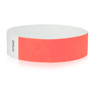 Event Wristbands Holographic Plastic 100 / Coral Red Colored Wristbands Tyvek