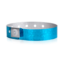 Event Wristbands Holographic Plastic 100 / Neon Blue 3/4" Holographic Plastic Wristbands - Solid Colors