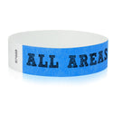 Event Wristbands Holographic Plastic Access All Areas / Neon Blue / 100 Security Access Wristbands