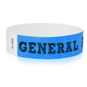 Event Wristbands Holographic Plastic General Admission / Neon Blue / 100 Security Access Wristbands