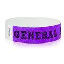 Event Wristbands Holographic Plastic General Admission / Purple / 100 Security Access Wristbands