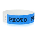 Event Wristbands Holographic Plastic Photo / Neon Blue / 100 Security Access Wristbands