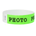 Event Wristbands Holographic Plastic Photo / Neon Green / 100 Security Access Wristbands