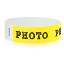 Event Wristbands Holographic Plastic Photo / Neon Yellow / 100 Security Access Wristbands
