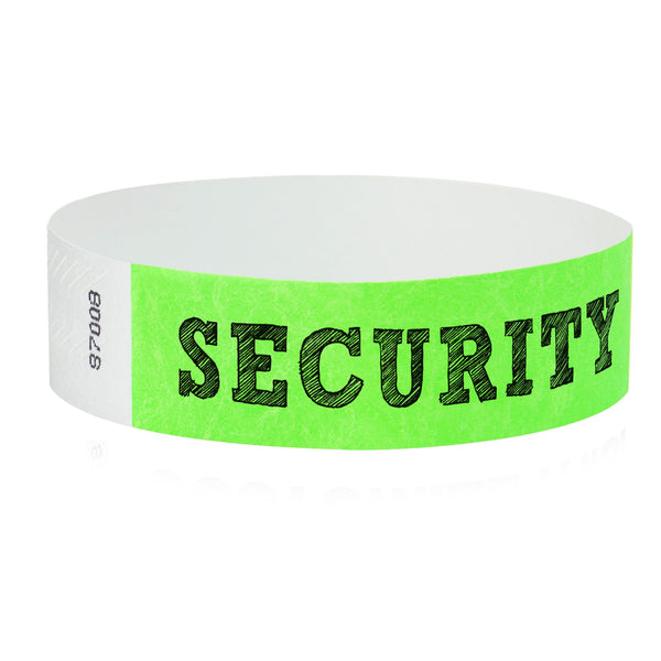 Event Wristbands Holographic Plastic Security / Neon Green / 100 Security Access Wristbands