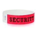 Event Wristbands Holographic Plastic Security / Neon Red / 100 Security Access Wristbands