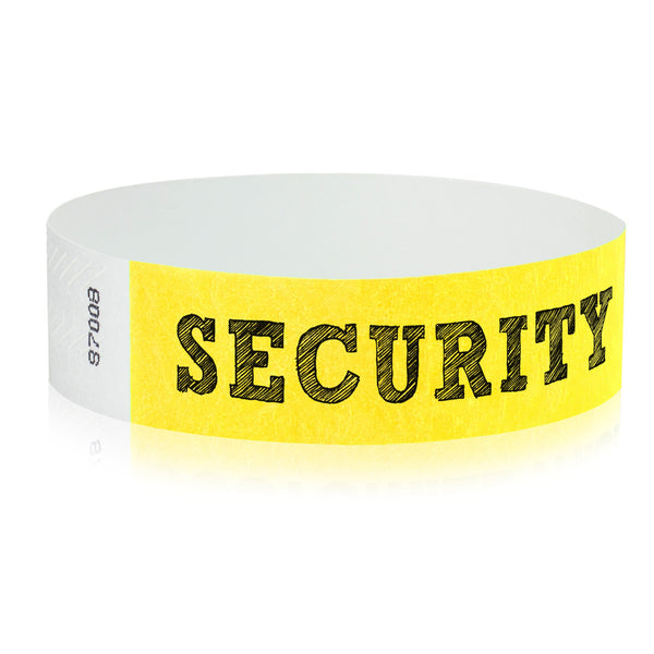 Event Wristbands Holographic Plastic Security / Neon Yellow / 100 Security Access Wristbands